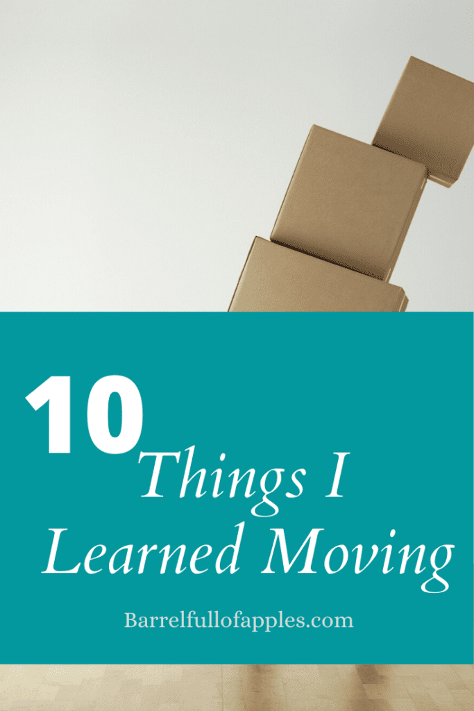 things I learned moving