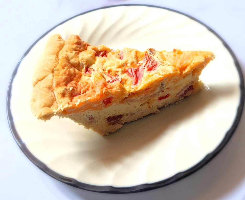 Bacon Roasted Red Pepper Quiche