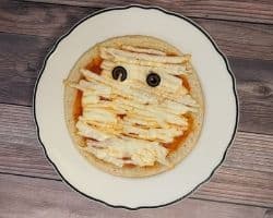 Cheesy, Spooky Mummy Pizza